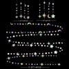 Iridescent Party Decorations Holographic Star Moon Circle Dot Garland Hanging