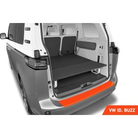 Luxshield Boot Sill Protector Film for VW ID.Buzz LWB I 2023-2025 - Bumper Protection, Scratch Protection, Paint Protection Film - Transparent Glossy