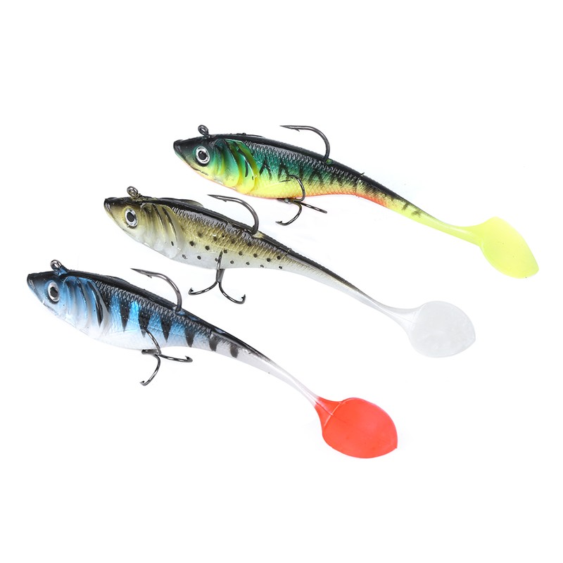 Coating T Tail Soft Artificial Simulation Lure Bait Sea Fishing