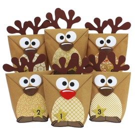 Papierdrachen DIY Advent calendar set for crafters - reindeer 2017 - For crafting and decorating