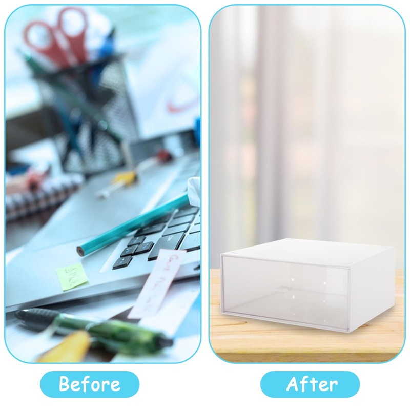 ASelected Desktop Drawer Organizer, Stackable Storage Drawers, Desk Storages Box,