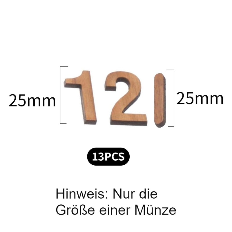 Alriedy 3D DIY Wall Clock Numbers Set Dial for Wall