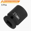 sourcing map 5pcs 6 Point Impact Socket 21mm Metric Socket