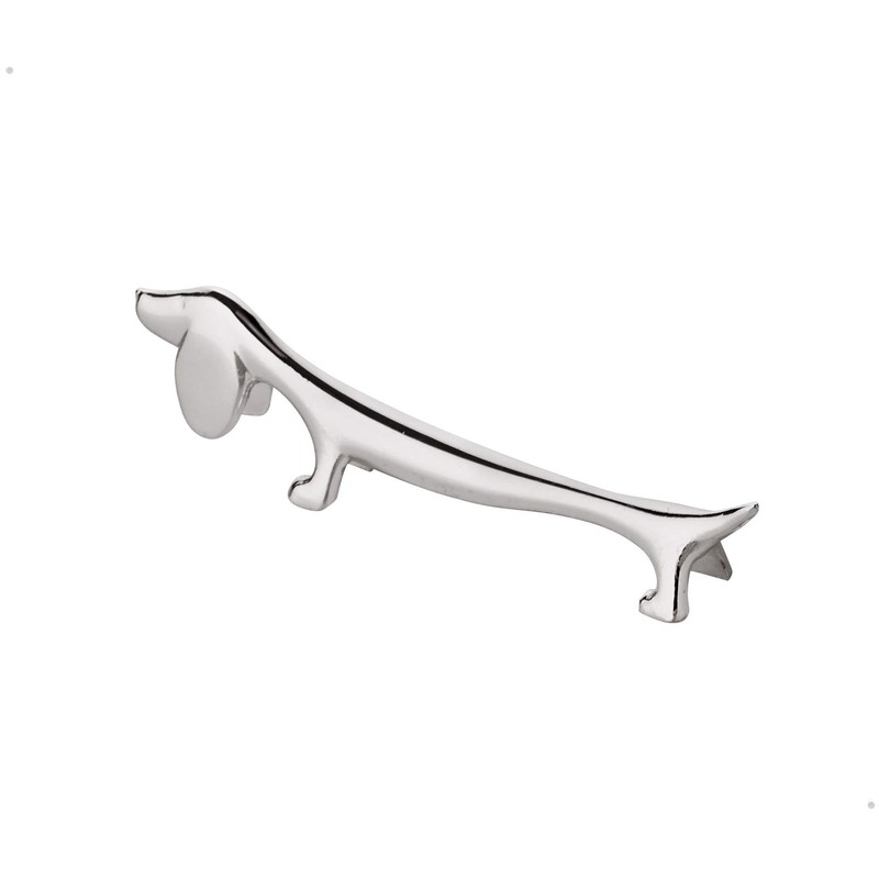 EDZARD 6er Set Messerbank Hund (L 9 cm) in Silber
