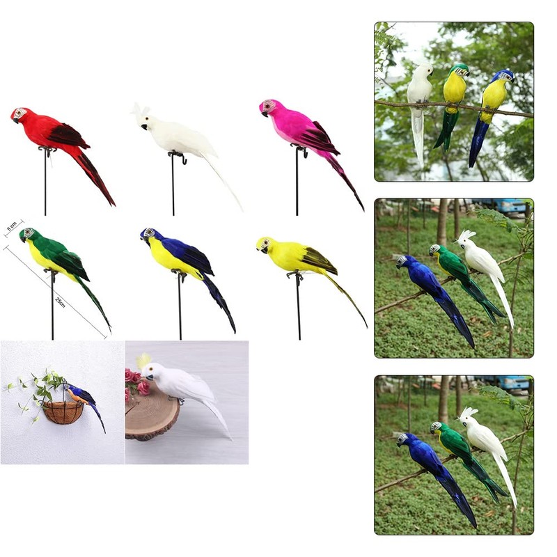 ZYWUOY Simulation Parrot, Artificial Fake Parrot Lifelike Feathered Bird Imitation