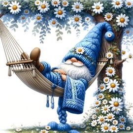 Miairivy Gnome Diamond Painting Kits for Adults, Diamond Art Sets for Beginner, DIY Full Drill Round Diamond Dots 5D Gem Art Crafts, Home Decor and Gift 11.8x11.8 in