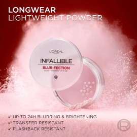 Infallible L'Oreal Paris Infallible Blur-fection Longwear Loose Setting Powder, Light Pink