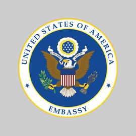 RDW United States of America Embassy Seal - Color Sticker - Decal - Diecut - Embassador USA American Embassy - 1.25x1.25