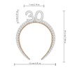 WHAVEL 30th Birthday Decorations for Her, Pearl Birthday Headband 30