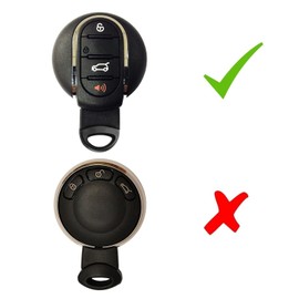 iJDMTOY Slim Size Red/Blue Union Jack UK Flag Style Key Fob Cover Compatible with Mini Cooper 3rd Gen F55 F56 F57 F54 F60 Smart Key Fob