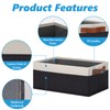 GhvyenntteS Storage Baskets for Organizing, Fabric Storage Bins with Leather