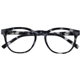 Opulize Blu Blue Light Blocking Glasses Cool Round Frame Spring Hinges Sleep Computer Gaming Anti-Reflective Black Tortoise Mens Womens B5-W +0.00