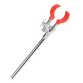 StonyLab 2 Prong Swivel Clamp, Sturdy 2 Prong Single Adjust Multipurpose Extension Clamp Grip Adjustable Lab Clamp with 7 inch Rod for Laboratory Use