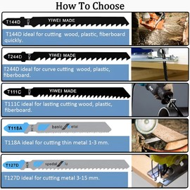 25 Pcs Jigsaw Blades, Wood And Metal Jigsaw Blade Set, Accessories For Jigsaws, Designed For Straight And Fast Cuts In Wood