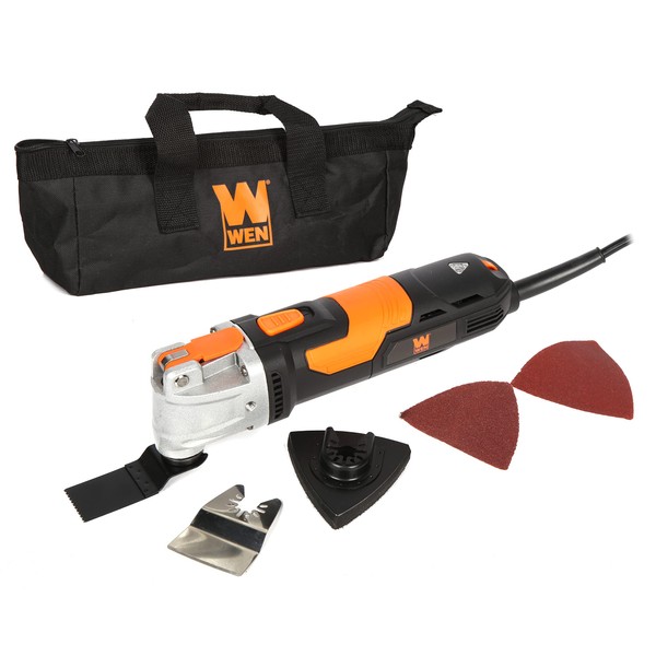 WEN Oscillating Multi-Tool Kit, 3.5A Variable Speed with Accessories and Carrying Case (MT3537)