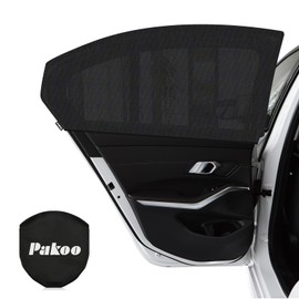 Car Window Shade for Baby, UV Protection Breathable Mesh Baby Window Shades for Car, Universal Fit Stretchable Sun Shade for Car Window Keep Car Interior Cool for Toddler Kids Children (2 Pack)