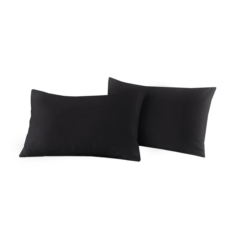 Rayyan Linen Black Pair of Pillowcases 100% Egyptian Cotton 200