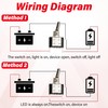 3 PCS LED Lighted Rocker Toggle Switch, 12V SPST 3