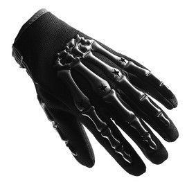 1Storm Youth Motocross Gloves Motorcycle BMX MX ATV Dirt Bike Bicycle Skeleton Cycling Kids Gloves Black