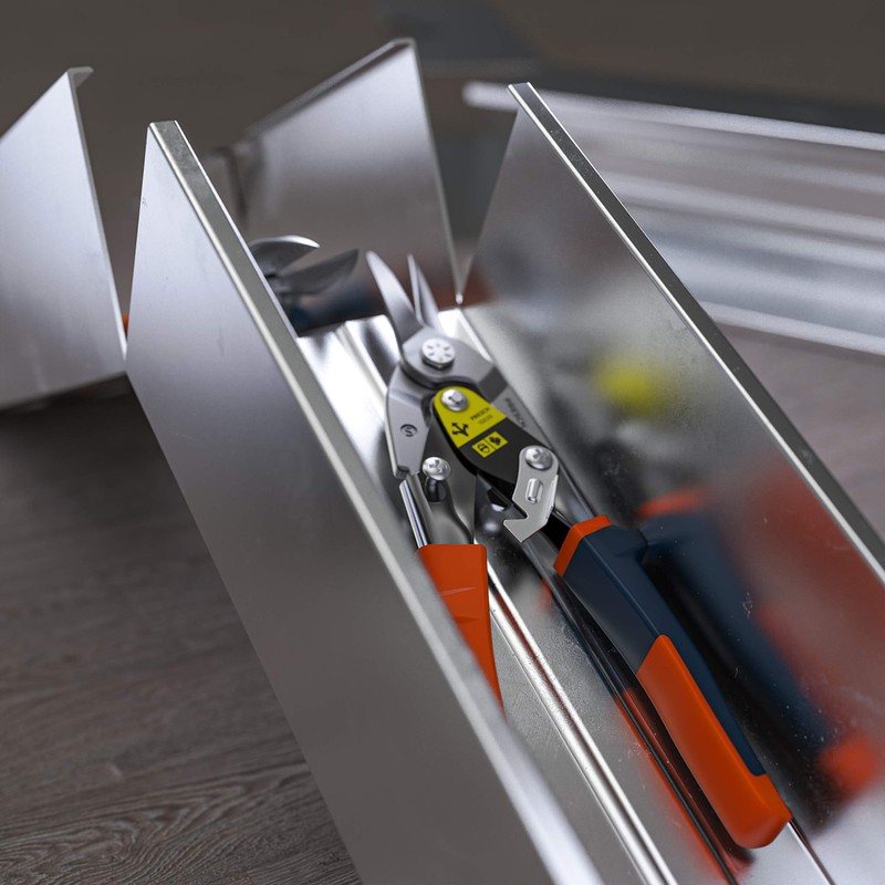 Presch Tin Snips Straight Cut - Heavy Duty Aviation Snips
