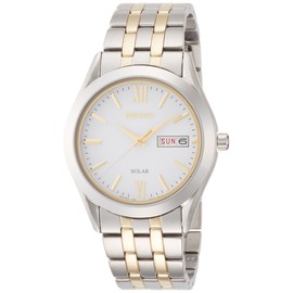 Seiko Watch SBPX085 Men's Seiko Selection Solar White Dial Sapphire Glass Date Day Notation Silver, Dial color - white, watch