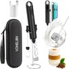 Rechargeable Milk Frother Handheld 3 Speed Coffee Foamer [3 Whisk]