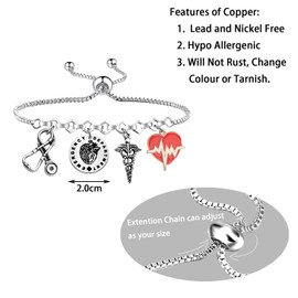 MAOFAED Emergency Department Bracelet for Er Nurse, Emergency Nurse Gift, Nursing Life Gift(emergency departmentCA)