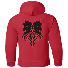 Aaron Lycan Hoodie for Kids and Youth - Back side (as1, alpha, m, regular, Red)