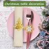 24 Pcs Christmas Napkin Rings Bulk Snowflake Napkin Ring and