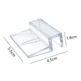Aquarium Glass Cover Clip Acrylic, Aquariums Fish Tank Acrylic Clips, Aquarium Cover Brackets, Universal Lid Clips for Rimless Aquariums Clear Acrylic Aquarium Glass Cover Holder(12mm) 20Pcs Loopunk
