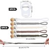 ABirdon 5Pcs Baby Dummy Clip Strap with 3 Button Ring