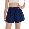 Haloumoning Girls Athletic Shorts High Waist Elastic 2 in 1