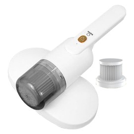 Bed Mite Remover Double Beat Handheld UV Mattress Vacuum Cleaner with Filter for Home Bedroom White