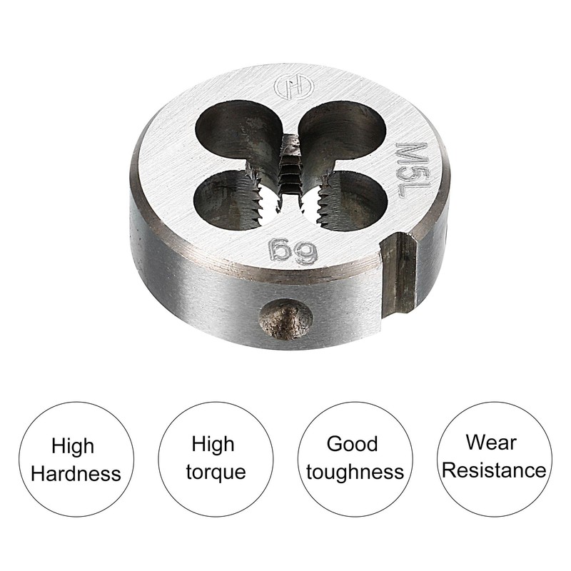sourcing map Tap and Die and Drill Bit Set, M5