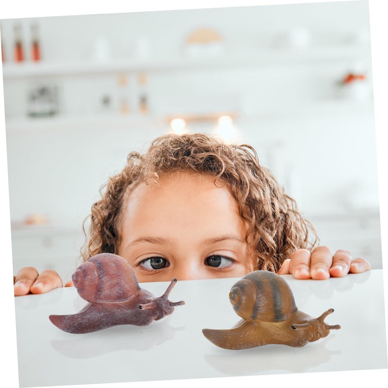 Kisangel Educational Snail Statues Simulation Animal Toys Snail Decorations Miniature