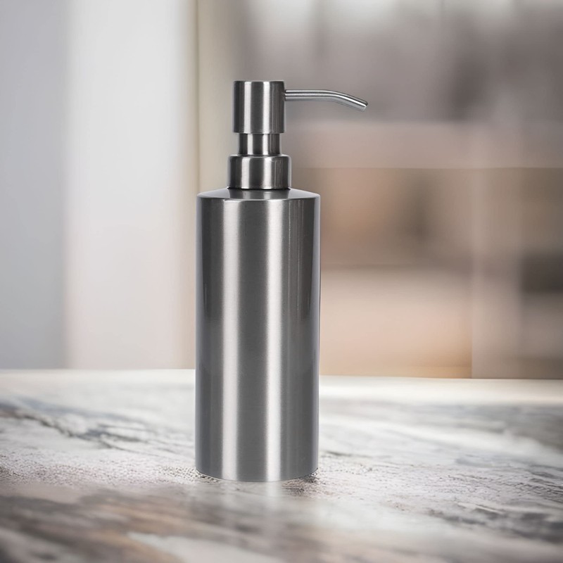 MIJOMA Stainless Steel Soap Dispenser, Dispenser for Liquid Soap, 350