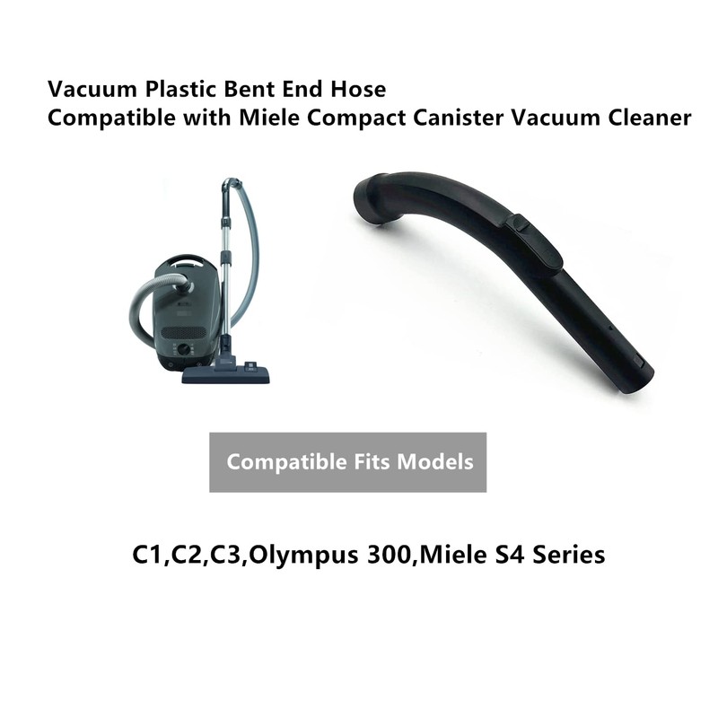 Ymimi Vacuum Plastic Bent End Hose Compatible with Miele Compact