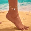 TCXOO Anklets Bracelets for Women 14k Gold Plated Waterproof CZ