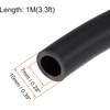 HOOWDAMY Lubricant Hose Rubber Water Hose Tube Black Inner Diameter