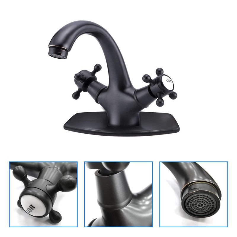 Aolemi Bathroom Sink Faucet Oil Rubbed Bronze Single Hole Double