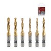 HIDOTOL Titanium Combination Drill and Tap Bits Set, 6 PC