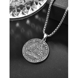 KATHLU Witch Necklace for Women Witch Knot Pendant Tetragrammaton Hekate Necklace Lilith Necklace Pentagram Triple Moon Goddesses Jewellery, Sterling Silver, Cubic Zirconia