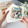 6-Pack Flower Skulls Diamond Painting Greeting Card Kits, Special Shaped
