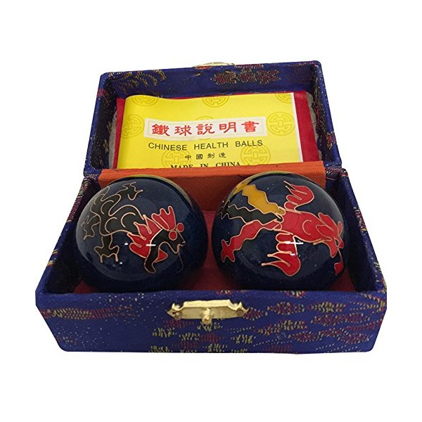 THY ARTS Baoding Balls Chinese Health Massage Exercise Stress Balls - Blue Dragon #3