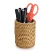 JuxYes Handmade Rattan Pencil Holder Woven Pen Container Pen Cup