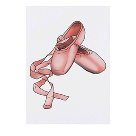 Azeeda 'Ballettschuhe' Temporäres Tattoo - Hautfreundlicher & Ungiftiger Abziehbild · Wasserfest (TO00071773)