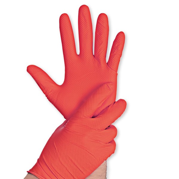 FRANZ MENSCH Hygostar Nitrile Power Grip Gloves, Powder-Free, Pack of