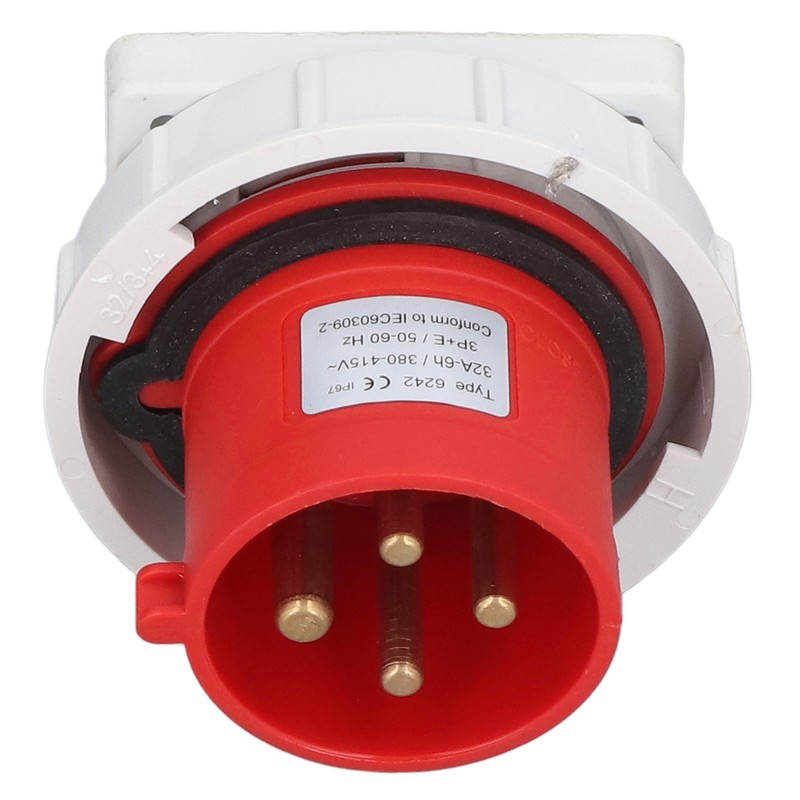 Waterproof Industrial Socket Nylon Brass 4 Pin Aviation Power Connector