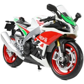 SHINESIGNAL Motorcycle Toy Model Compatible for Aprilia Rsv4 1:12 Mini Motorcycle Toy diecast Moto Mini Moto Model Gift for Kid Aged 8-14 and Adults(White)