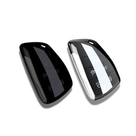 Vnephoo 2PCS Chevy Key Fob Cover with Keychain Soft TPU Protection Case Compatible with Tahoe Suburban GMC Yukon Denali Silverado